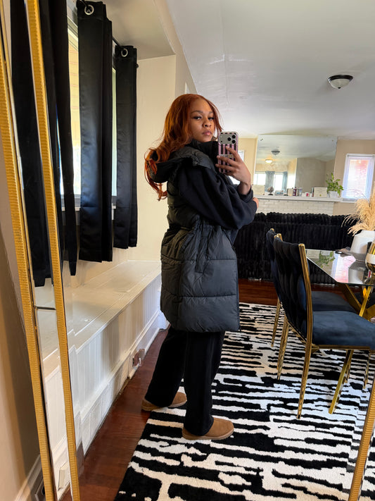 Cold Girl Puffer Vest - Black