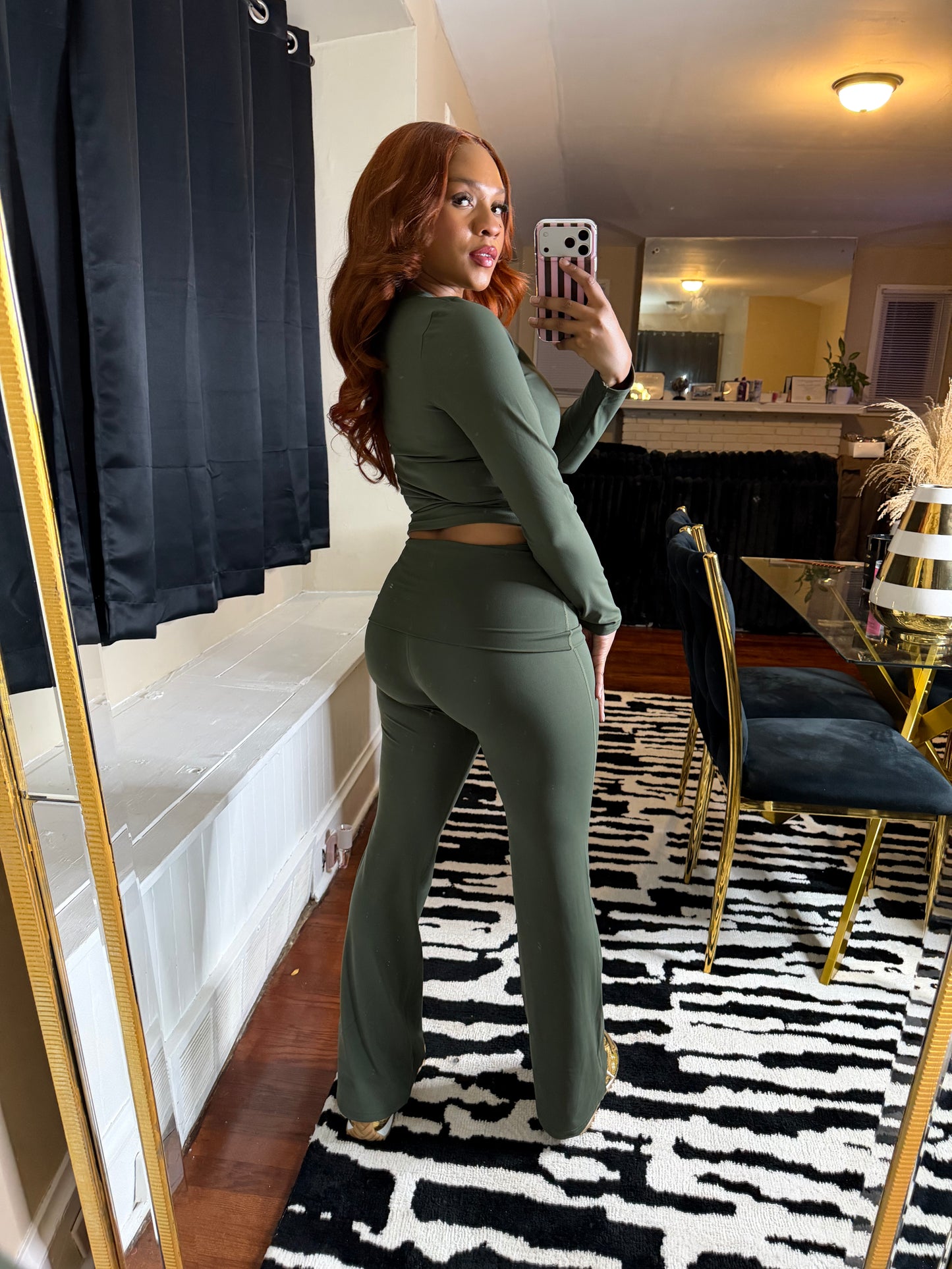 Luxe Yoga Pant Set - Olive
