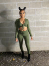 The Original Ribbed Two Piece - Olive